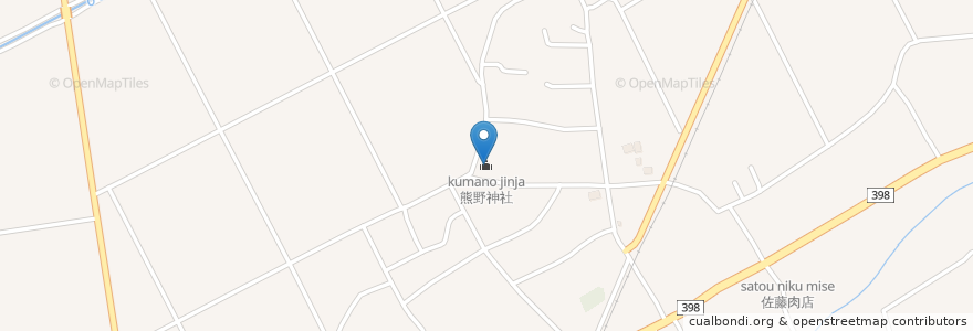Mapa de ubicacion de 熊野神社 en 日本, 宮城県, 栗原市.