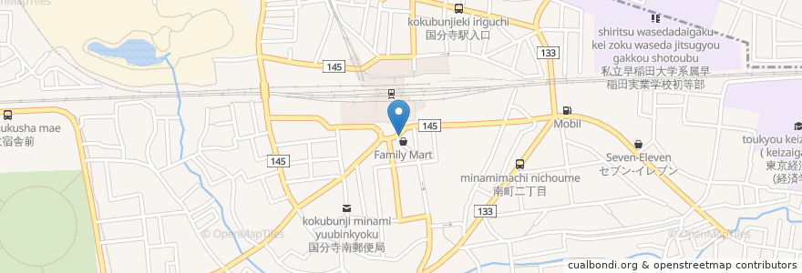Mapa de ubicacion de MIZUHO en Japonya, 東京都, 国分寺市.