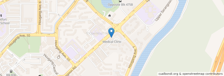 Mapa de ubicacion de Medical Clinic en Singapura, Northeast.