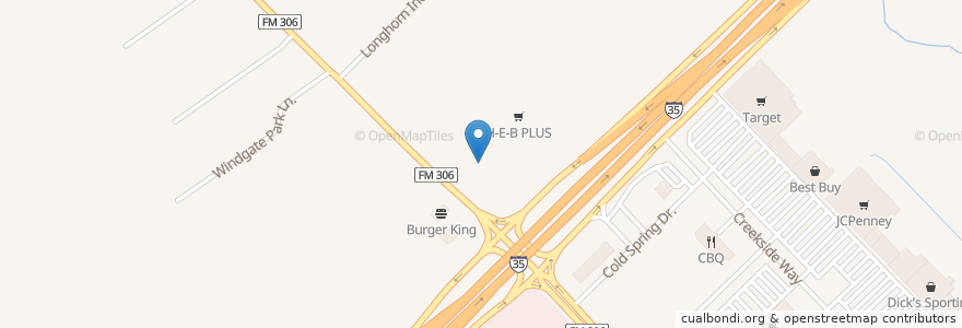 Mapa de ubicacion de H-E-B Car Wash en United States, Texas, New Braunfels, Comal County.
