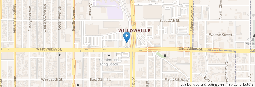 Mapa de ubicacion de Carl's JR en Stati Uniti D'America, California, Los Angeles County, Long Beach.