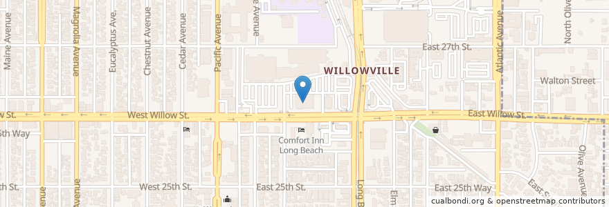 Mapa de ubicacion de CVS Pharmacy en Amerika Birleşik Devletleri, Kaliforniya, Los Angeles County, Long Beach.