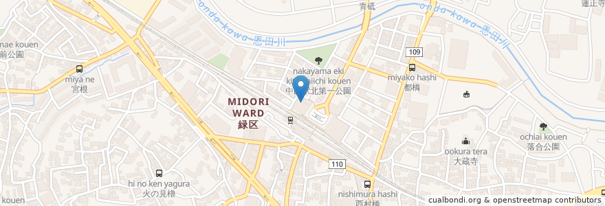 Mapa de ubicacion de 中山駅前クリニック en Japão, 神奈川県, 横浜市, 緑区.