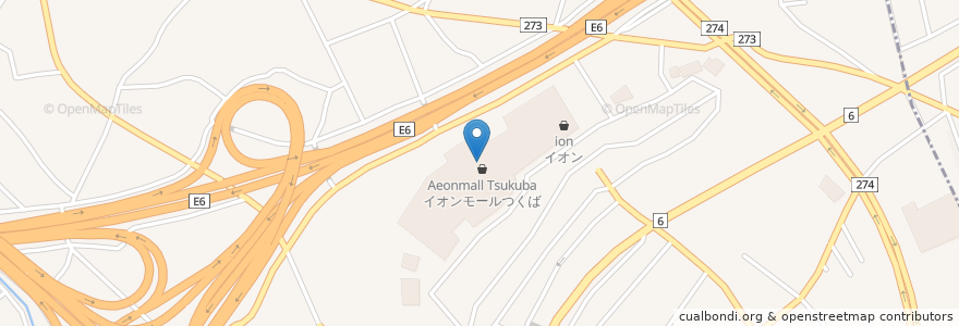 Mapa de ubicacion de バーガーキング en ژاپن, 茨城県, つくば市.