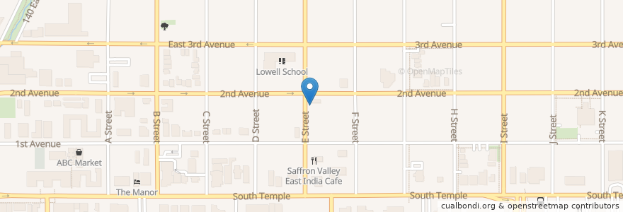 Mapa de ubicacion de Jack Mormon Coffee en アメリカ合衆国, ユタ州, Salt Lake County, Salt Lake City.