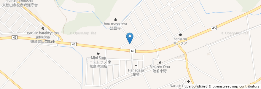 Mapa de ubicacion de 昭和シェル石油 en Jepun, 宮城県, 東松島市.