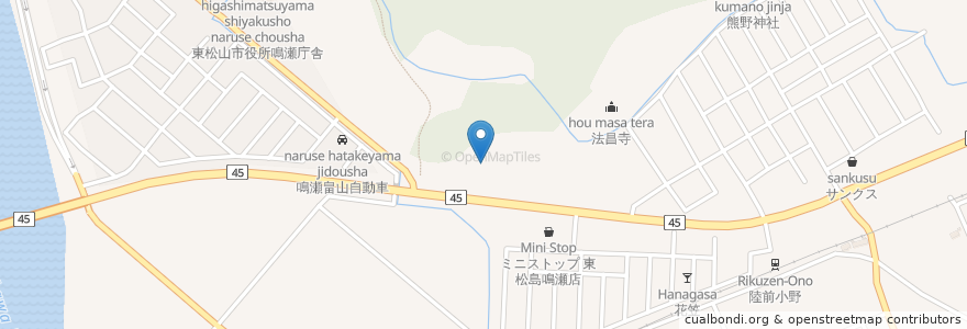 Mapa de ubicacion de 三輪神社 en Japón, Prefectura De Miyagi, 東松島市.
