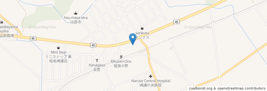 Mapa de ubicacion de スマイルダイニング en اليابان, 宮城県, 東松島市.