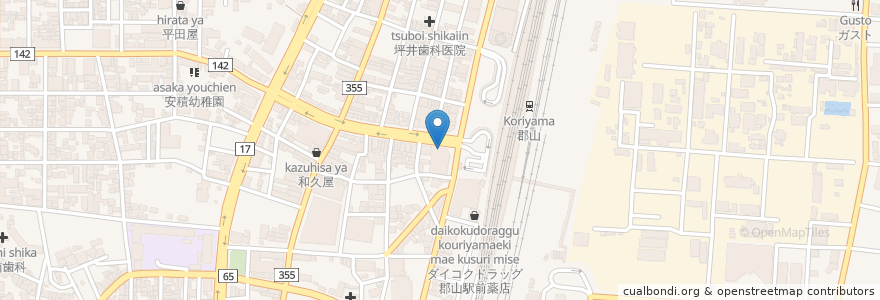 Mapa de ubicacion de ドトール en اليابان, فوكوشيما, 郡山市.