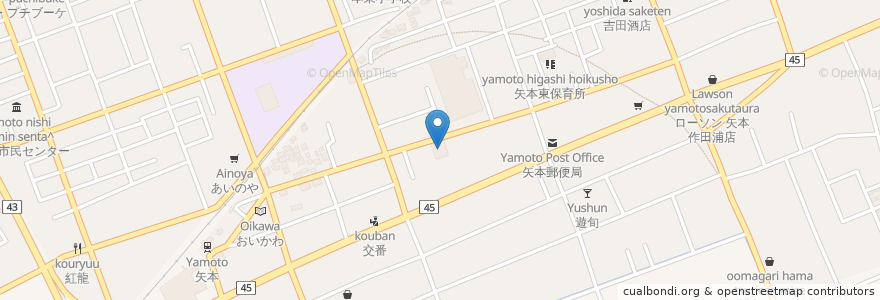 Mapa de ubicacion de ダルマ薬局 矢本店 en 일본, 미야기현, 東松島市.