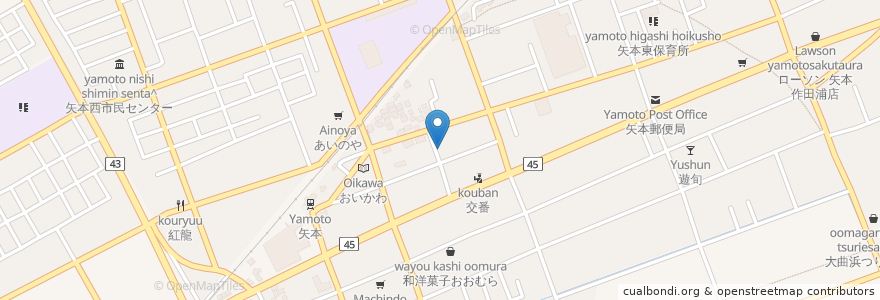 Mapa de ubicacion de 黄金寿司 en 日本, 宮城県, 東松島市.