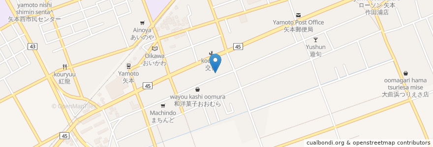 Mapa de ubicacion de ちゃんこ萩乃井 en Giappone, 宮城県, 東松島市.