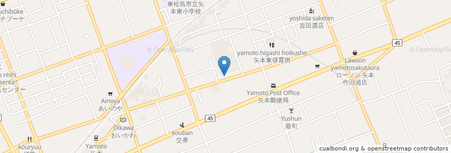 Mapa de ubicacion de 稲荷神社 en 日本, 宮城県, 東松島市.