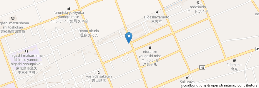 Mapa de ubicacion de 安べえ食堂 en اليابان, 宮城県, 東松島市.