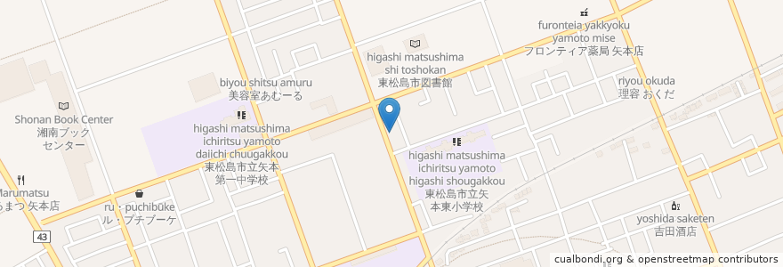 Mapa de ubicacion de らーめん 浜八道 en اليابان, 宮城県, 東松島市.