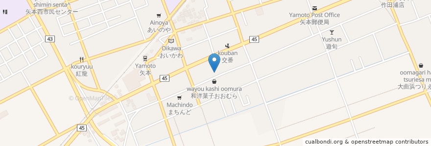 Mapa de ubicacion de レストランぱらだいす en Japan, 宮城県, 東松島市.