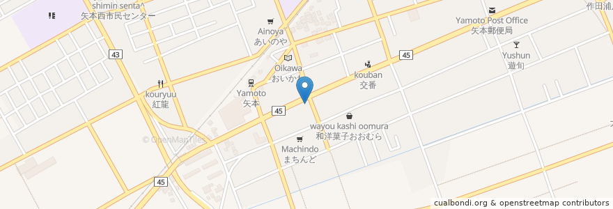 Mapa de ubicacion de 無礼講 矢本店 en Japon, Préfecture De Miyagi, 東松島市.
