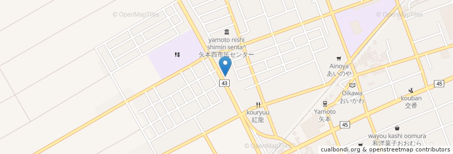 Mapa de ubicacion de 石巻地区広域行政事務組合 矢本消防署 en Japonya, 宮城県, 東松島市.