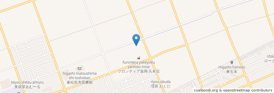 Mapa de ubicacion de 藤野整形外科 en Japan, 宮城県, 東松島市.
