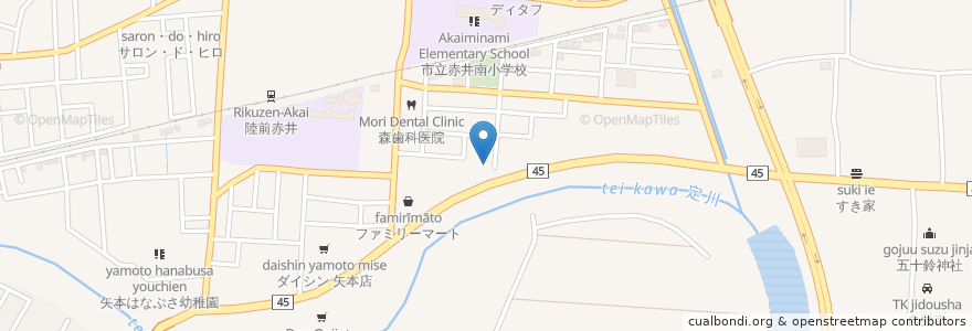 Mapa de ubicacion de こばると en Giappone, 宮城県, 東松島市.