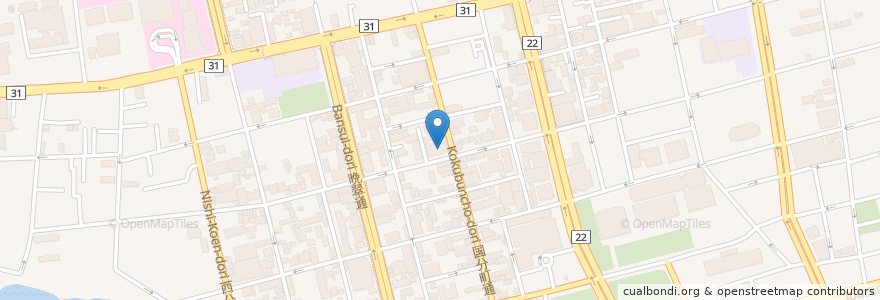 Mapa de ubicacion de 二日町歯科クリニック en Japonya, 宮城県, 仙台市, 青葉区.