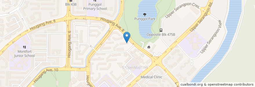 Mapa de ubicacion de KPT en Singapura, Northeast.