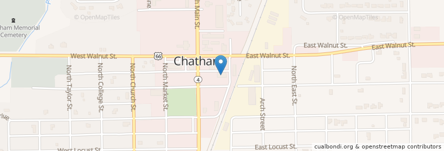 Mapa de ubicacion de Chatham Police Department en United States, Illinois, Sangamon County, Chatham.