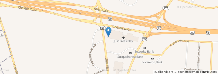 Mapa de ubicacion de Lancaster General Health Express en United States, Pennsylvania, Lancaster County.