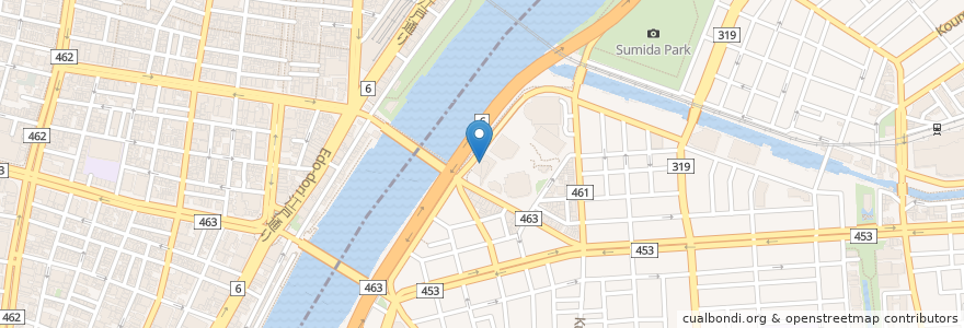 Mapa de ubicacion de フラムドール en Japonya, 東京都, 墨田区.