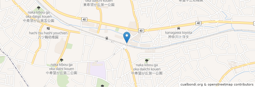 Mapa de ubicacion de 日高屋 en Japan, Präfektur Kanagawa, Yokohama, 旭区.