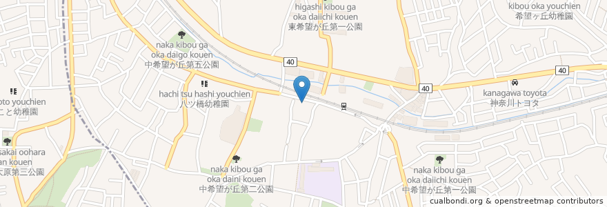 Mapa de ubicacion de 鈴木歯科医院 en 일본, 가나가와현, 요코하마시, 旭区.