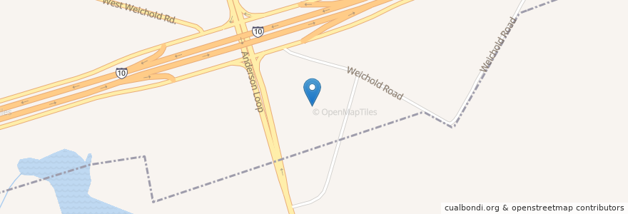 Mapa de ubicacion de Whataburger en 美利坚合众国/美利堅合眾國, 得克萨斯州 / 德克薩斯州 / 德薩斯州, Bexar County, San Antonio.