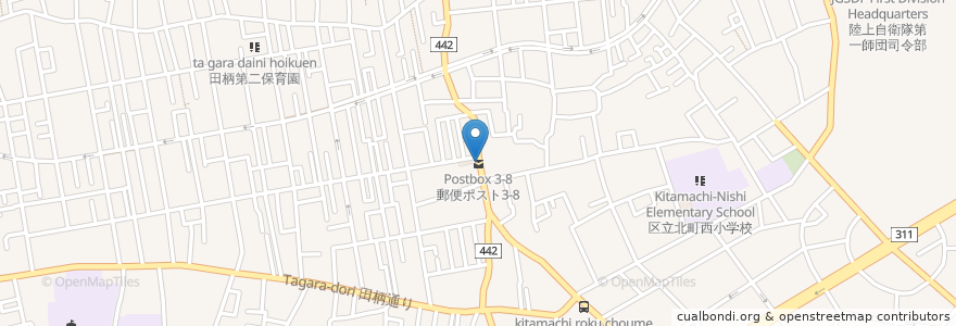 Mapa de ubicacion de 郵便ポスト3-8 en 日本, 東京都, 練馬区.