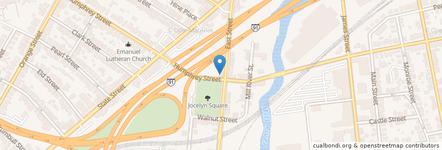 Mapa de ubicacion de Next Door en Соединённые Штаты Америки, Коннектикут, New Haven County, New Haven.