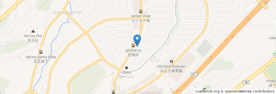 Mapa de ubicacion de ゴル家 en Japão, 神奈川県, 横浜市, 緑区.
