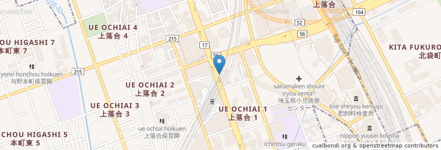 Mapa de ubicacion de ジョナサン en 日本, 埼玉县, 埼玉市, 中央区.
