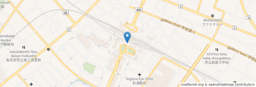 Mapa de ubicacion de 公衆トイレ en Япония, Сайтама, 春日部市.