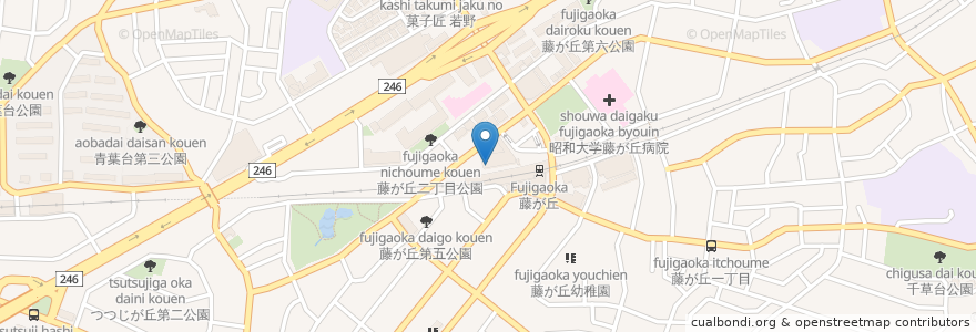 Mapa de ubicacion de 中国酒菜 さいゆうき en Japonya, 神奈川県, 横浜市, 青葉区.