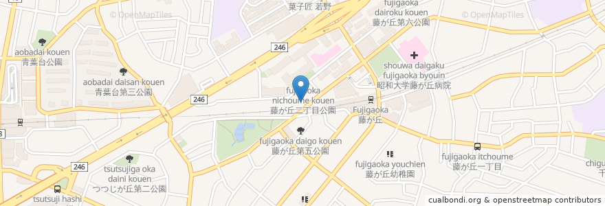 Mapa de ubicacion de 海山舎 ○蔵 en Japão, 神奈川県, 横浜市, 青葉区.