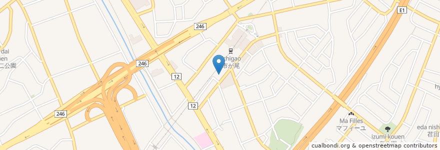 Mapa de ubicacion de 古澤歯科医院 en Japon, Préfecture De Kanagawa, 横浜市, 青葉区.