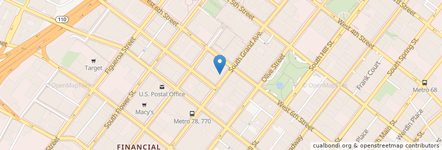 Mapa de ubicacion de Casey's Irish en Stati Uniti D'America, California, Los Angeles County, Los Angeles.