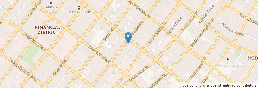 Mapa de ubicacion de Carl's Jr.® en Amerika Birleşik Devletleri, Kaliforniya, Los Angeles County, Los Angeles.