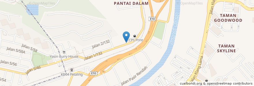Mapa de ubicacion de Restoran Gasing Indah Tomyam en Malezya, Selangor, Kuala Lumpur.