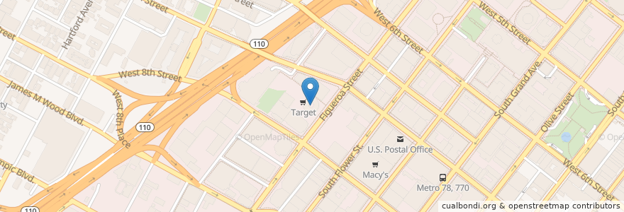 Mapa de ubicacion de 7th&Fig Food Court en 美利坚合众国/美利堅合眾國, 加利福尼亚州/加利福尼亞州, 洛杉矶县, 洛杉矶.