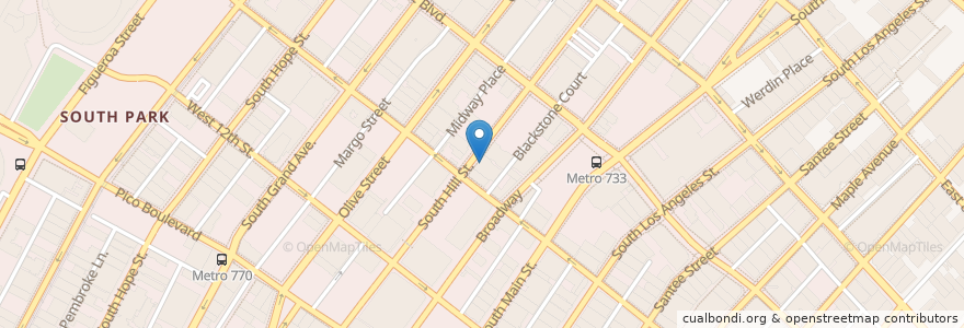 Mapa de ubicacion de The Belasco Theater en United States, California, Los Angeles County, Los Angeles.