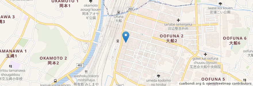 Mapa de ubicacion de OSドラック en Japonya, 神奈川県, 鎌倉市.