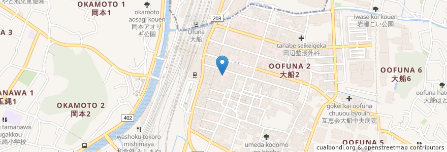 Mapa de ubicacion de タイムズ en 일본, 가나가와현, 鎌倉市.