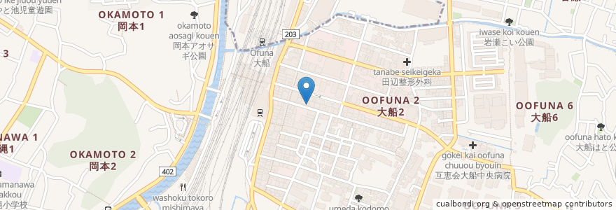Mapa de ubicacion de アリス薬局 en Japonya, 神奈川県, 鎌倉市.