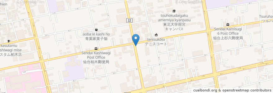 Mapa de ubicacion de スパイスアート en Jepun, 宮城県, 仙台市, 青葉区.