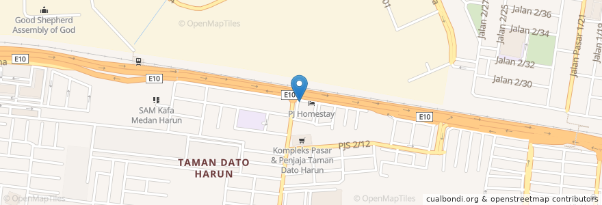 Mapa de ubicacion de Sukhumvit Restaurant en Малайзия, Селангор, Petaling Jaya.